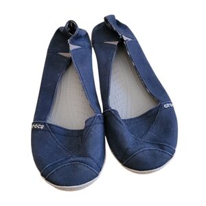 CROCS Angeline Canvas Flats Womens 8